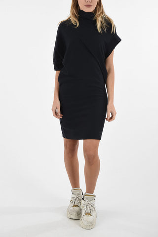 MM1 Sweat Asymmetric Dress With Turtleneck