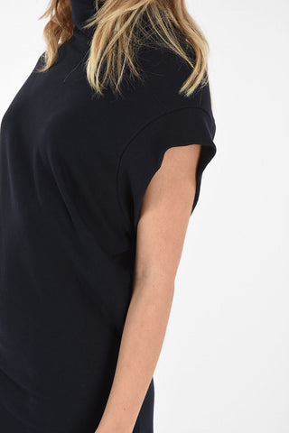 MM1 Sweat Asymmetric Dress With Turtleneck