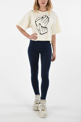 MM6 Printed Crop T-shirt