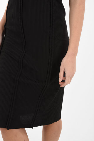 MM6 Ribbed Knit Bodycon Dress