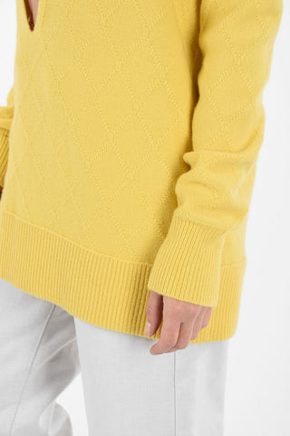 MM4 Aran Cashmere Sweater with Plunging Neckline