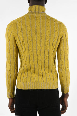 Cashmere Cable Knit Turtle-Neck Sweater