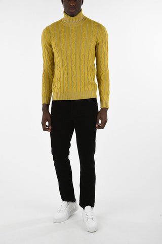 Cashmere Cable Knit Turtle-Neck Sweater