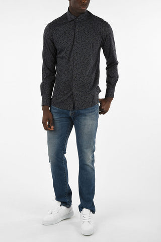 Floral-Printed Slim Fit Shirt