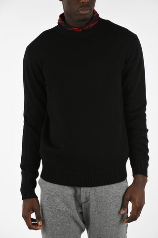 Back Embroidered Crew-Neck Sweater
