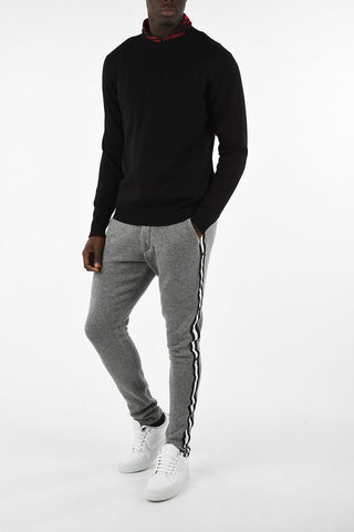 Back Embroidered Crew-Neck Sweater
