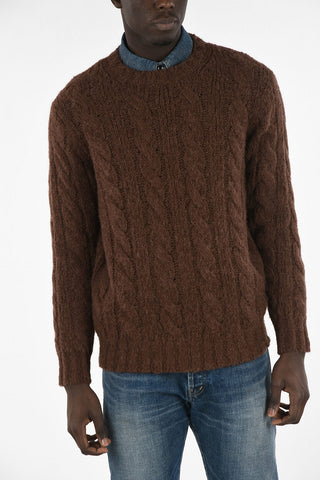 Cable Knit Crew-Neck Sweater