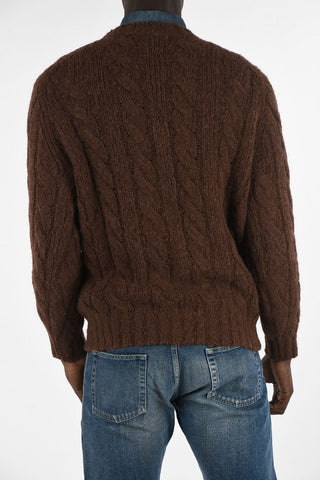 Cable Knit Crew-Neck Sweater