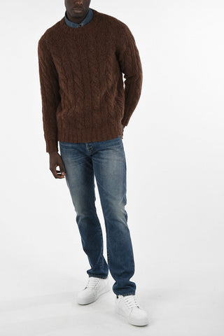 Cable Knit Crew-Neck Sweater