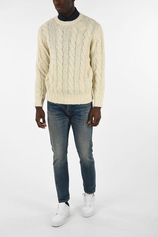 Cable Knit Crew-Neck Sweater
