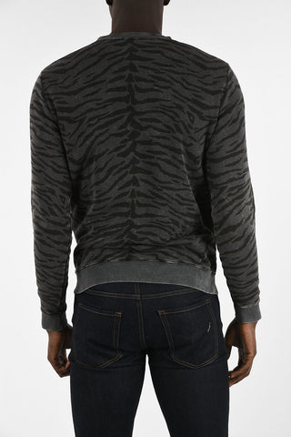 Animal Printed Crewneck Sweatshirt