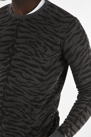 Animal Printed Crewneck Sweatshirt