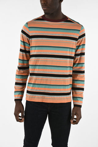 Cotton Bayadere Printed Long Sleeve T-Shirt