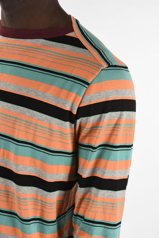 Cotton Bayadere Printed Long Sleeve T-Shirt