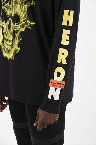 Printed Oversized Long Sleeves T-shirt