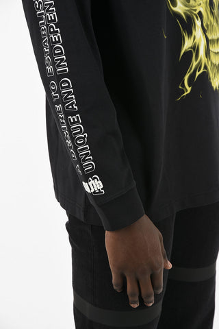 Printed Oversized Long Sleeves T-shirt