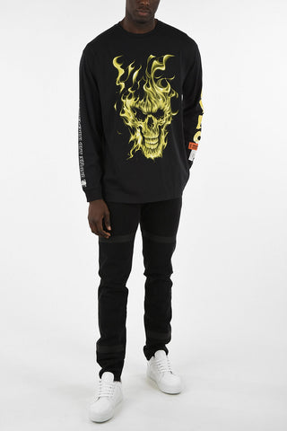 Printed Oversized Long Sleeves T-shirt