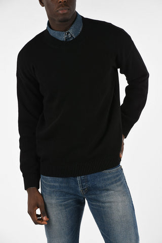 embroidered crew-neck sweater