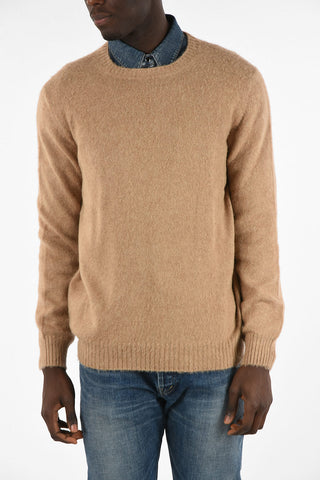 Camel Hair Crew-neck Sweater