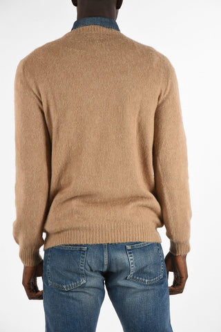 Camel Hair Crew-neck Sweater