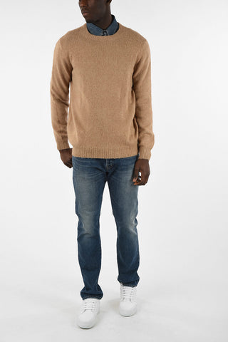 Camel Hair Crew-neck Sweater