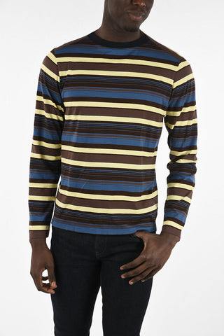 Cotton Bayadere Printed Long Sleeve T-Shirt
