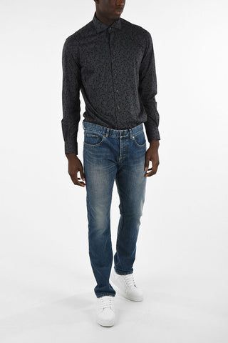 Stonewashed Slim Fit Jeans 19cm