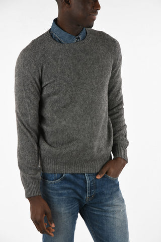 Camel Hair Crew-neck Sweater