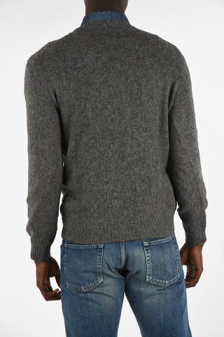 Camel Hair Crew-neck Sweater