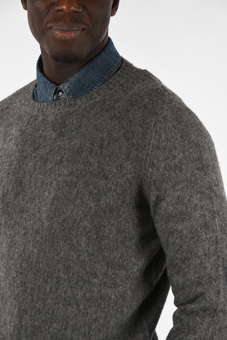 Camel Hair Crew-neck Sweater