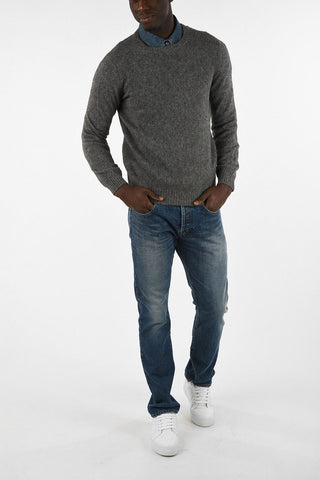 Camel Hair Crew-neck Sweater