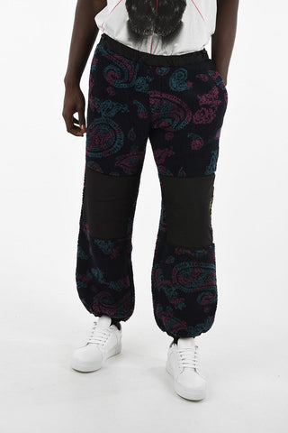 Paisley Printed Fleece Utility Joggers