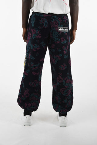 Paisley Printed Fleece Utility Joggers