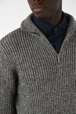 RED TAG Wool Half Zip Mock-Neck Sweater