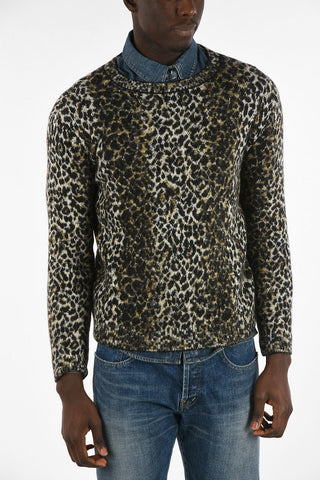 Maglia Girocollo Con Stampa Animalier