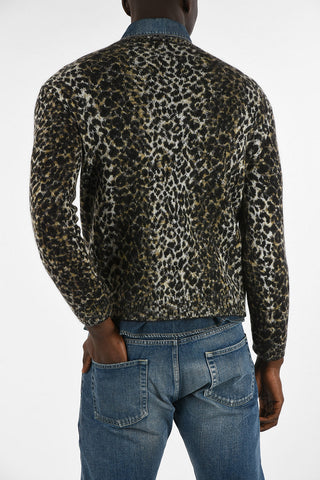 Maglia Girocollo Con Stampa Animalier