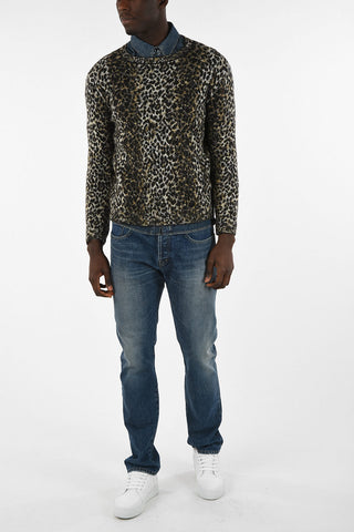 Maglia Girocollo Con Stampa Animalier