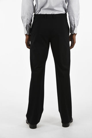 Straight Leg Trousers With Side Band