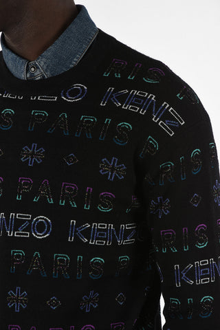 Embroidered Crew-Neck Sweater