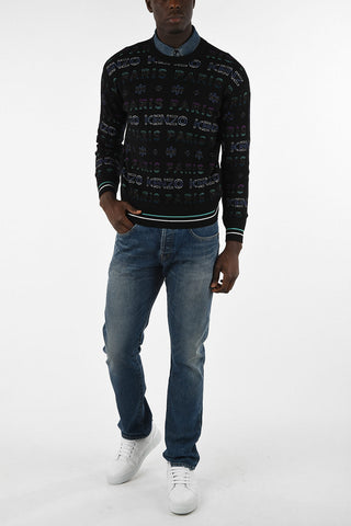 Embroidered Crew-Neck Sweater