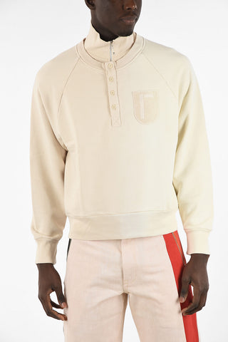 RED TAG Felpa Mock Con Zip in Cotone