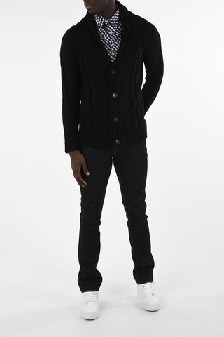 Cardigan in Lana e Cashmere a Trecce