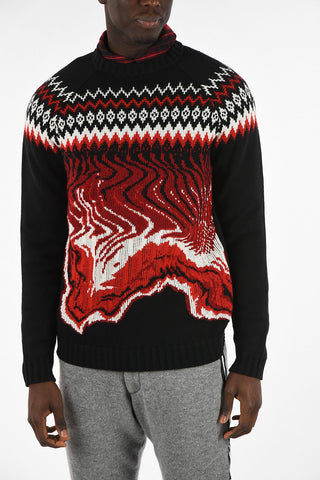 embroidered crew-neck sweater