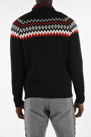 embroidered crew-neck sweater