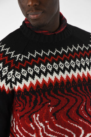 embroidered crew-neck sweater