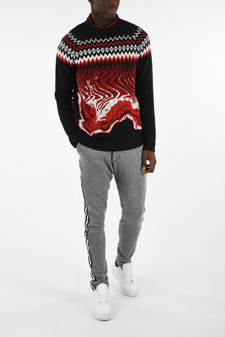 embroidered crew-neck sweater
