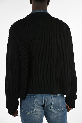 embroidered crew-neck sweater