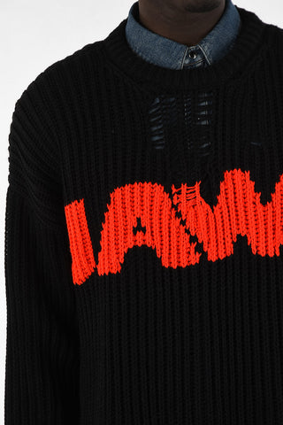 embroidered crew-neck sweater