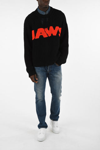 embroidered crew-neck sweater