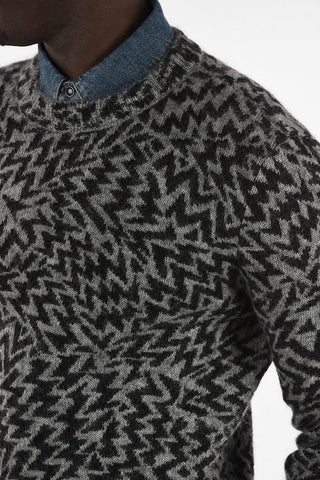 Patterned Crewneck Sweater